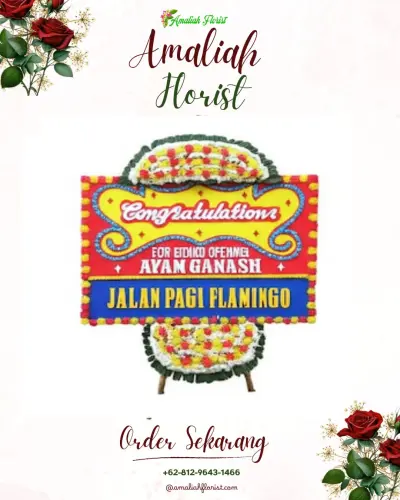 Bunga Papan Congratulation di Penengahan